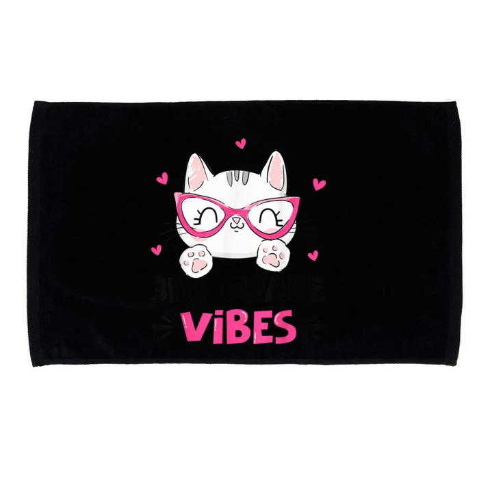 Third 3rd Grade Vibes Back to School Cute Cat Cute For Girls Microfiber Hand Towel