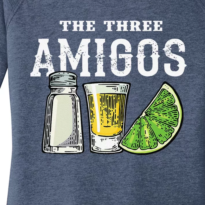 The 3 Three Amigos Tequila Shot Glass Cinco De Mayo Women's Perfect Tri Tunic Long Sleeve Shirt