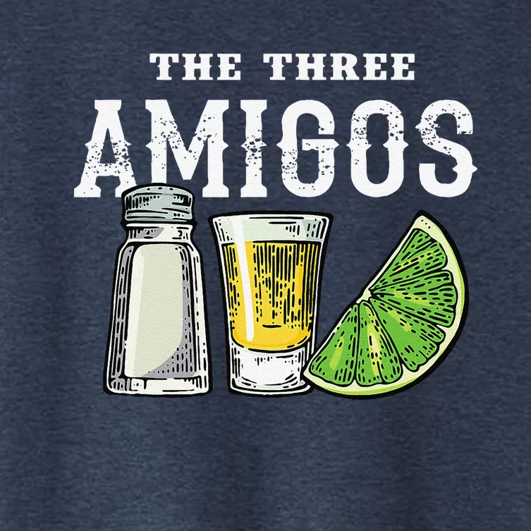 The 3 Three Amigos Tequila Shot Glass Cinco De Mayo Women's Crop Top Tee