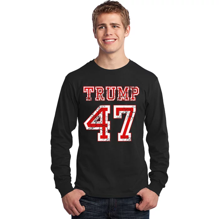 Trump 47 2024 Election Republican Conservative Long Sleeve Shirt