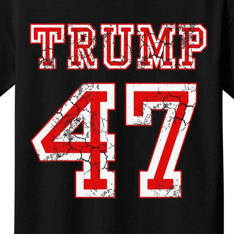 Trump 47 2024 Election Republican Conservative Kids T-Shirt