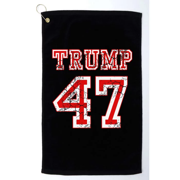 Trump 47 2024 Election Republican Conservative Platinum Collection Golf Towel