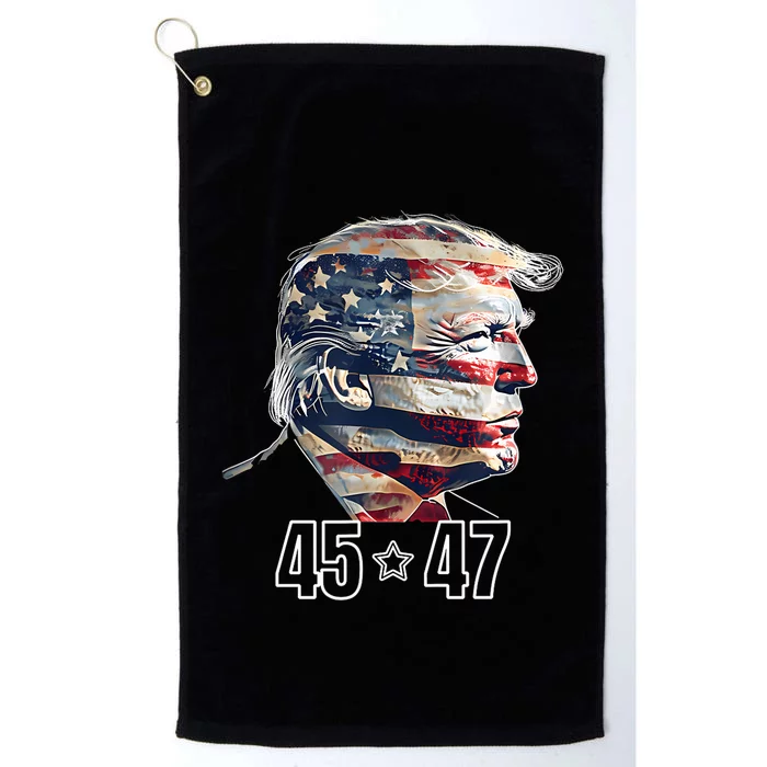 Trump 45 47 Presidential Election Winner Inauguration Platinum Collection Golf Towel