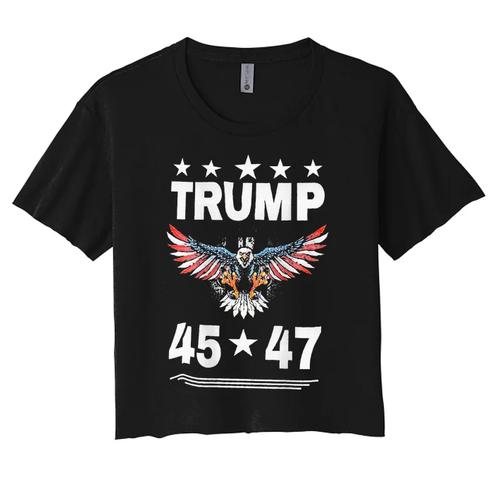 Trump 45 47 Women's Crop Top Tee