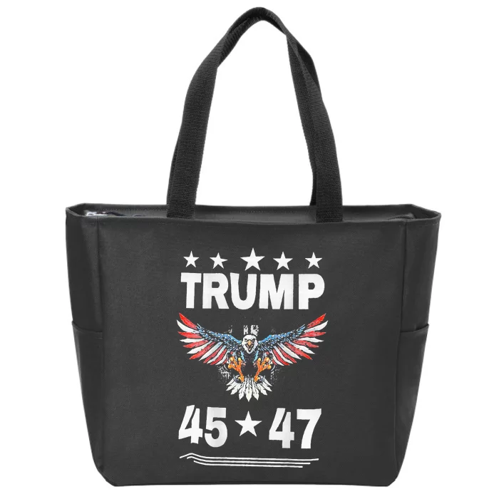 Trump 45 47 Zip Tote Bag