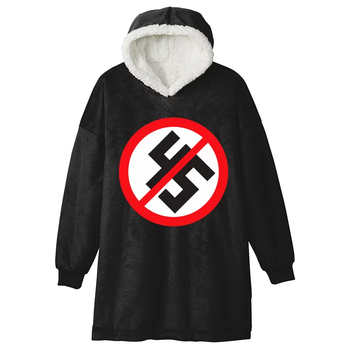 Trump 45 Anti Fascism Hooded Wearable Blanket