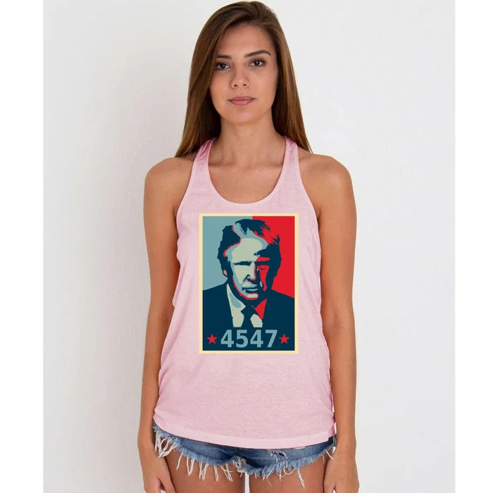 Trump 45th And 47th President Election 2024 Donald Trump Gift Women's Knotted Racerback Tank