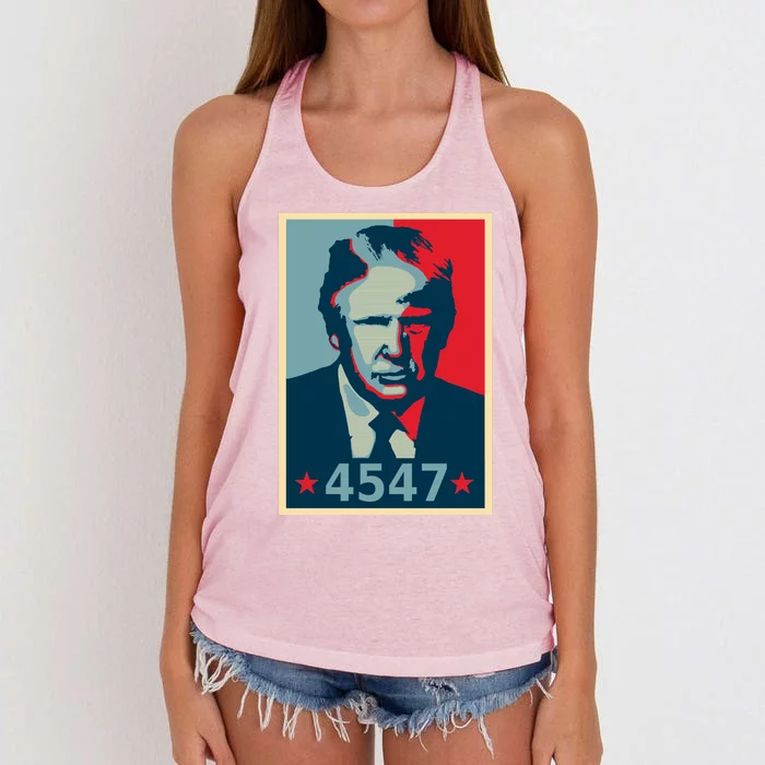 Trump 45th And 47th President Election 2024 Donald Trump Gift Women's Knotted Racerback Tank