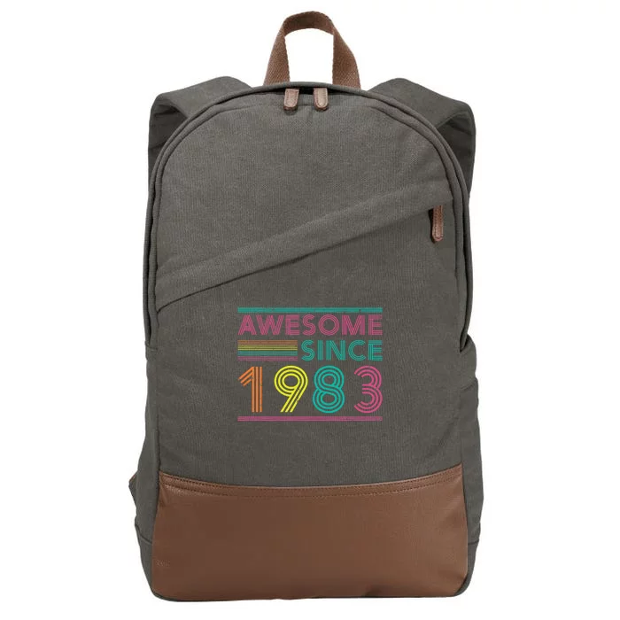 Turning 40 Birthday Decorations 40th BDay 1983 Birthday Cotton Canvas Backpack