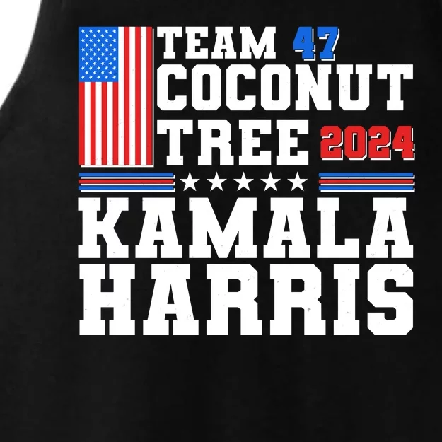 Team 47 Coconut Tree 2024 Kamala Harris 2024 Election Ladies Tri-Blend Wicking Tank