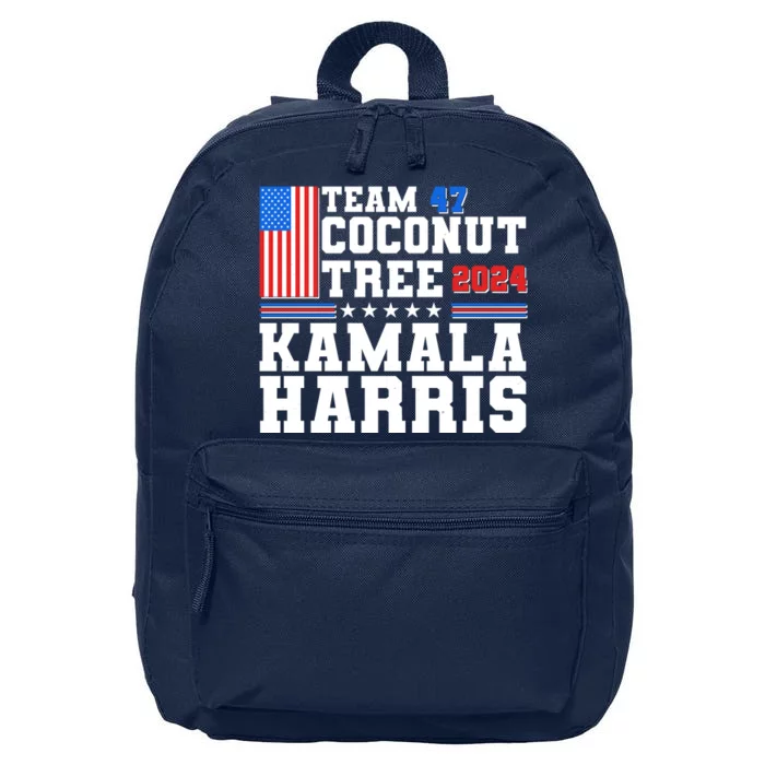 Team 47 Coconut Tree 2024 Kamala Harris 2024 Election 16 in Basic Backpack