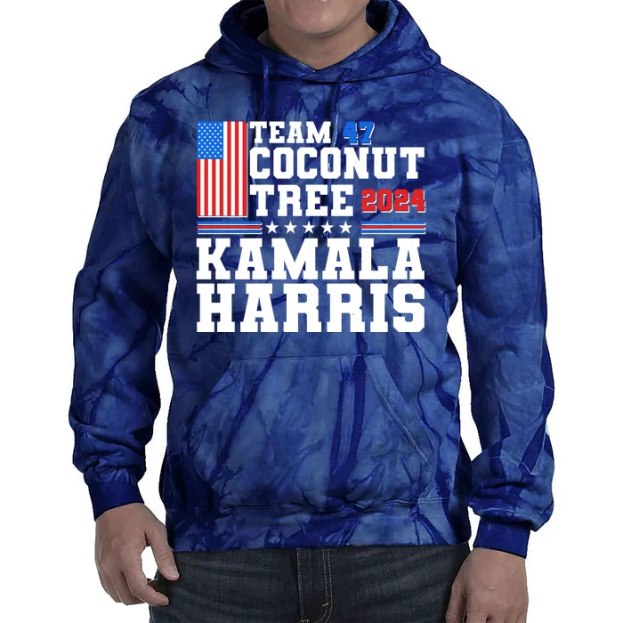 Team 47 Coconut Tree 2024 Kamala Harris 2024 Election Tie Dye Hoodie