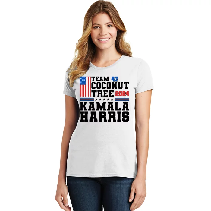 Team 47 Coconut Tree 2024 Kamala Harris 2024 Election Women's T-Shirt