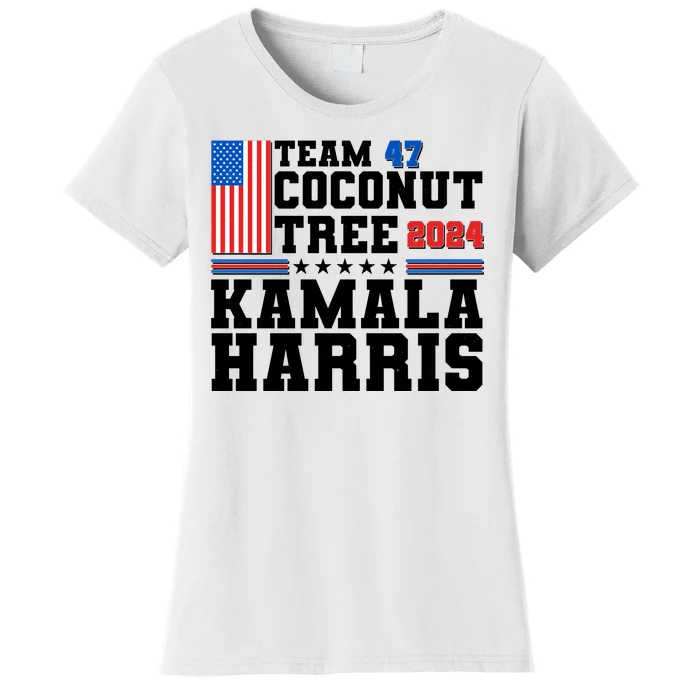 Team 47 Coconut Tree 2024 Kamala Harris 2024 Election Women's T-Shirt