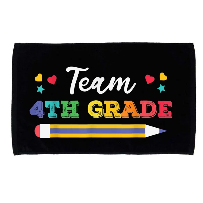 Team 4th Grade Funny Back To School Matching Teacher Student Microfiber Hand Towel