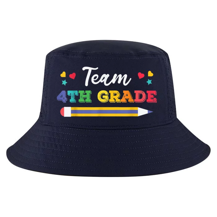 Team 4th Grade Funny Back To School Matching Teacher Student Cool Comfort Performance Bucket Hat