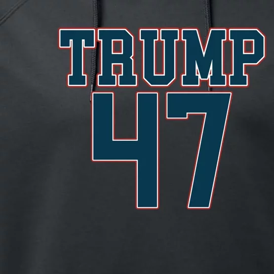 Trump 47 Graphic Campaign Performance Fleece Hoodie