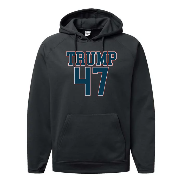 Trump 47 Graphic Campaign Performance Fleece Hoodie