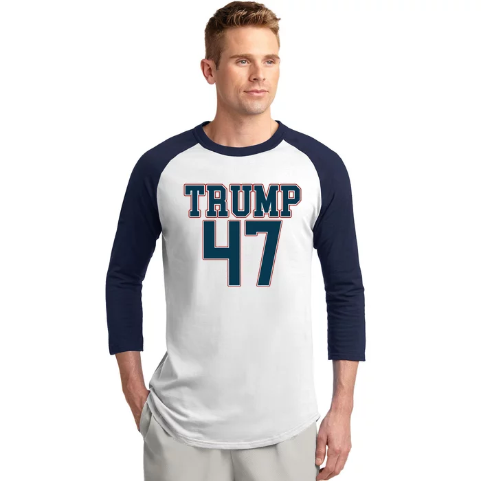 Trump 47 Graphic Campaign Baseball Sleeve Shirt