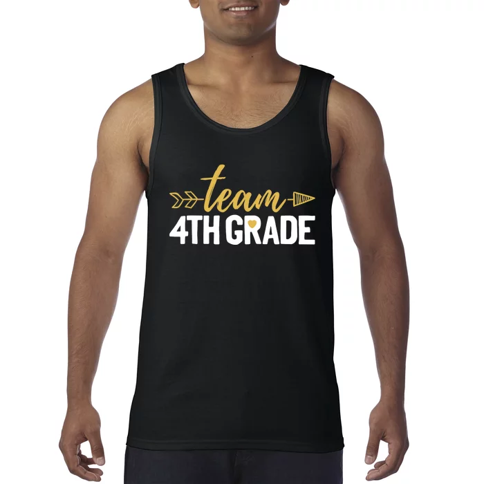 Team 4th Grade Hello Fourth Grade Crew Squad Teacher Tank Top