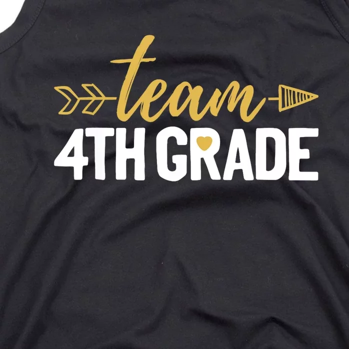 Team 4th Grade Hello Fourth Grade Crew Squad Teacher Tank Top