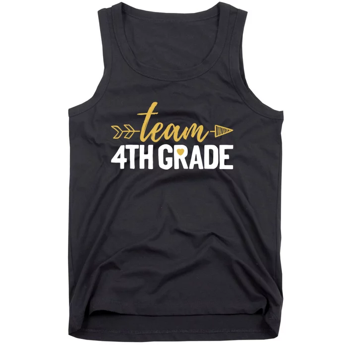 Team 4th Grade Hello Fourth Grade Crew Squad Teacher Tank Top