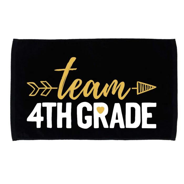 Team 4th Grade Hello Fourth Grade Crew Squad Teacher Microfiber Hand Towel