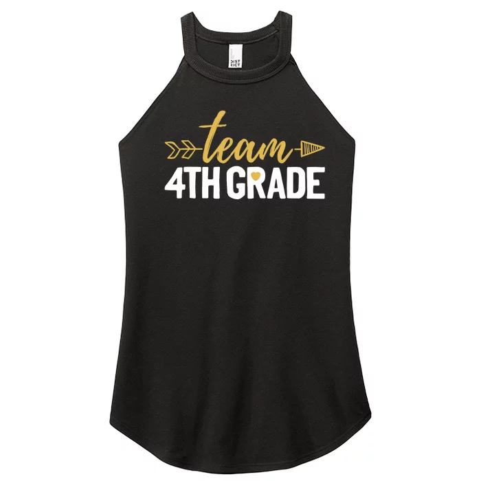 Team 4th Grade Hello Fourth Grade Crew Squad Teacher Women’s Perfect Tri Rocker Tank