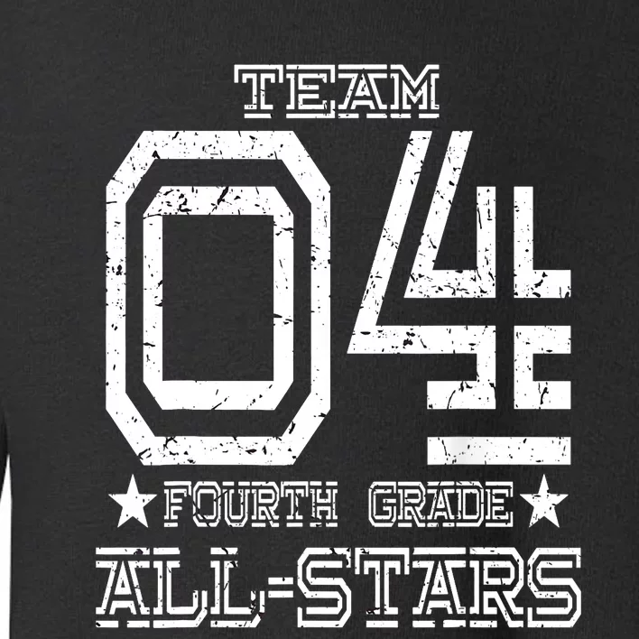 Team 4th Grade All-stars Sport Jersey Toddler Sweatshirt