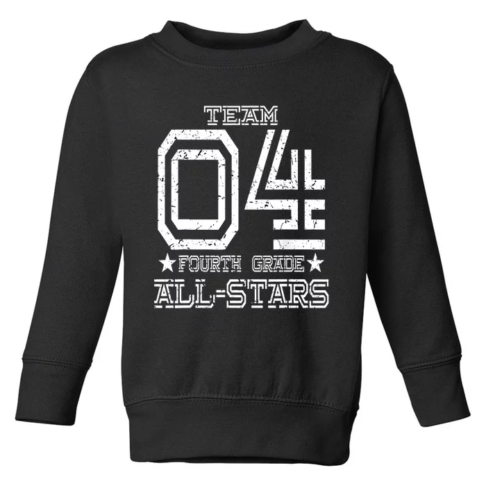 Team 4th Grade All-stars Sport Jersey Toddler Sweatshirt