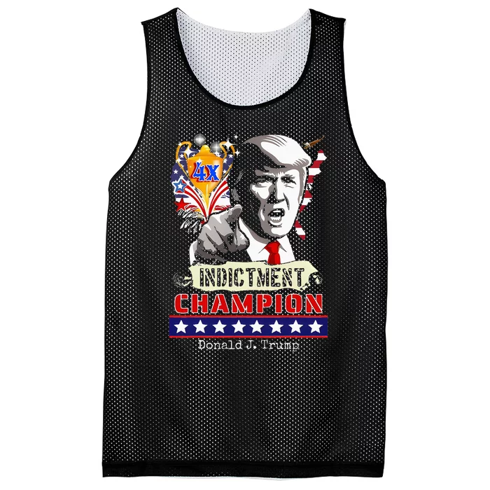 Trump 4Time Indictment Champ Mesh Reversible Basketball Jersey Tank