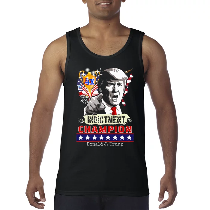 Trump 4Time Indictment Champ Tank Top