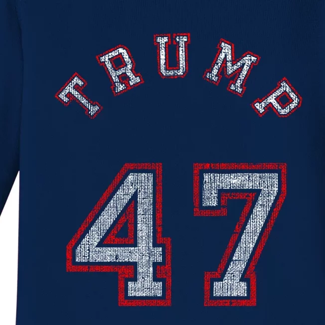 Trump 47 Meaningful Gift Baby Long Sleeve Bodysuit