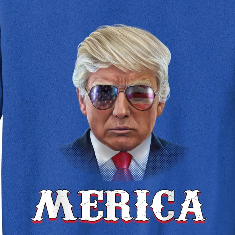 Trump 4th Of July Merica Funny D Onal T Rump 2024 Gift Tall Sweatshirt