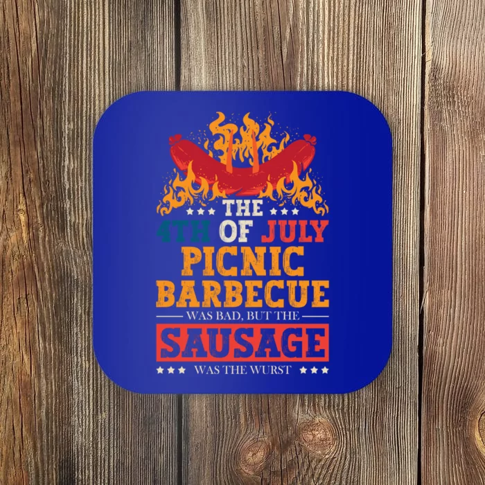 The 4th Of July Picnic Barbecue Was Bad Holiday Wurst Gift Coaster