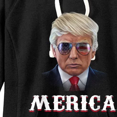 Trump 4th Of July Merica Funny D Onal T Rump 2024 Gift Women's Fleece Hoodie