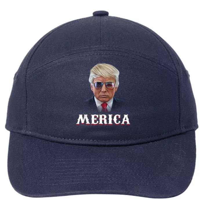 Trump 4th Of July Merica Funny D Onal T Rump 2024 Gift 7-Panel Snapback Hat