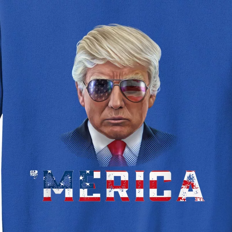 Trump 4th Of July Merica Funny T Rump American Gift Sweatshirt