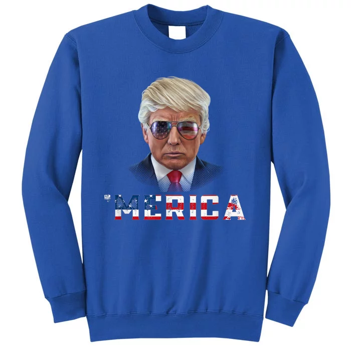 Trump 4th Of July Merica Funny T Rump American Gift Sweatshirt