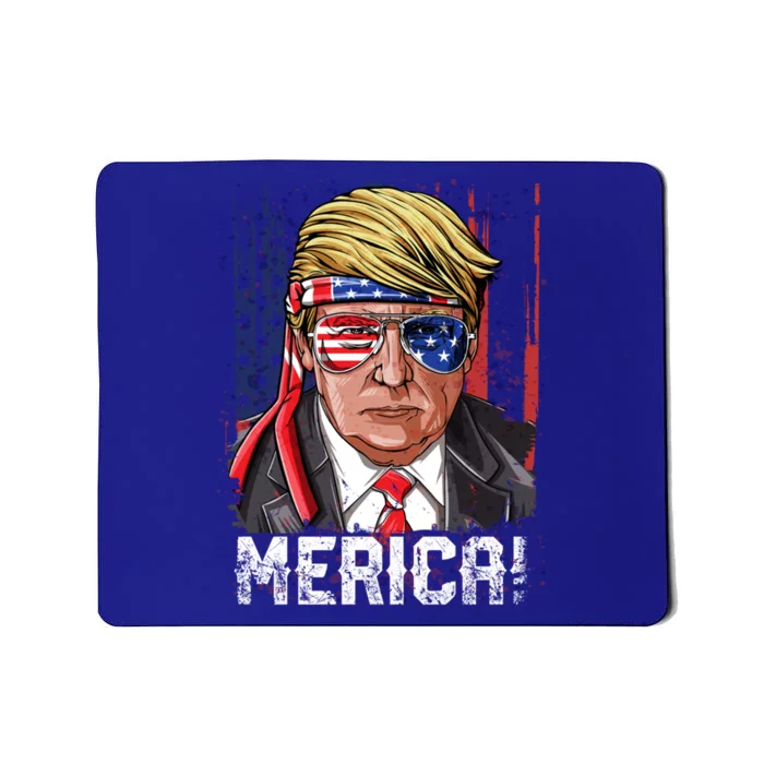 Trump 4th Of July Merica Usa American Flag Vintage Gift Mousepad