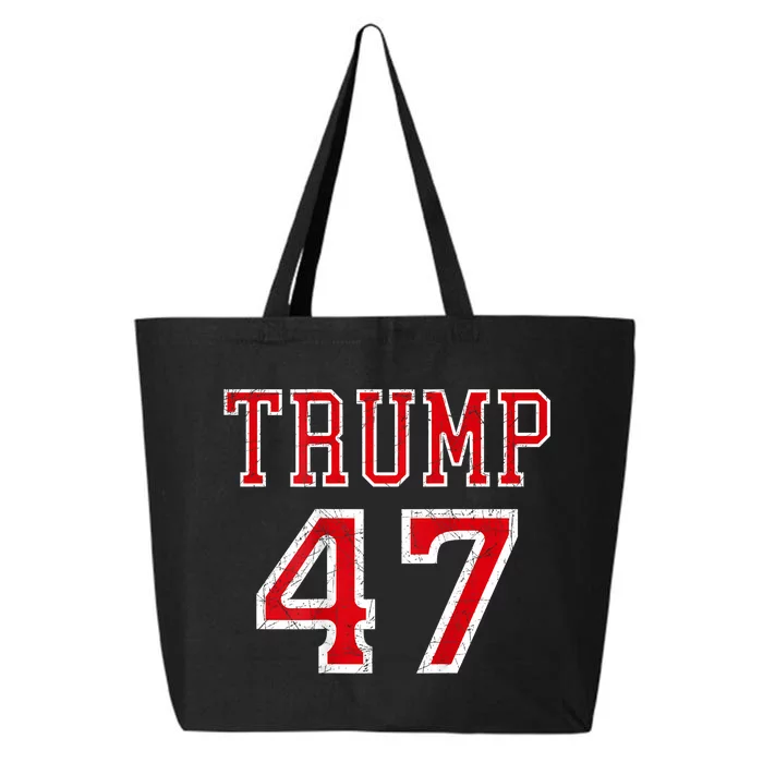 Trump 47 President Team Football Jersey Style 2024 25L Jumbo Tote