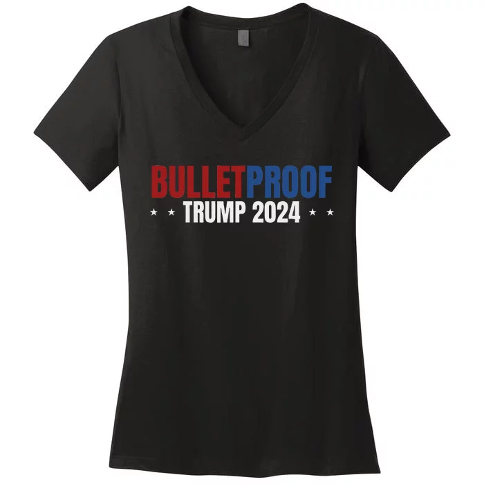 Trump 47 Patriotic 2024 Election Design Women's V-Neck T-Shirt