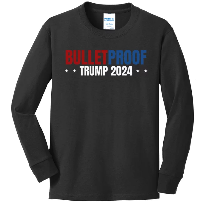 Trump 47 Patriotic Kids Long Sleeve Shirt