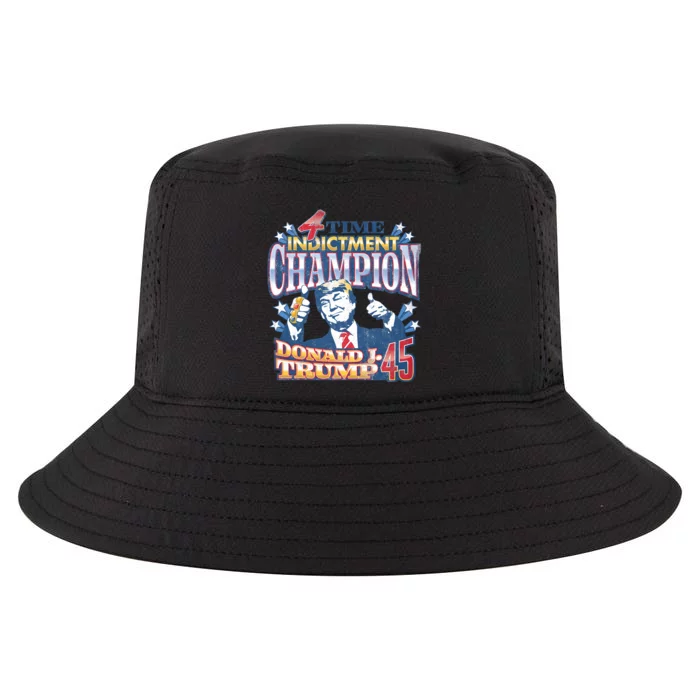 Trump 4 Time Indictment Champion Champ Not Guilty 2024 Cool Comfort Performance Bucket Hat