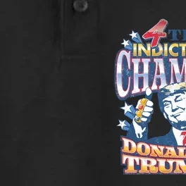 Trump 4 Time Indictment Champion Champ Not Guilty 2024 Dry Zone Grid Performance Polo