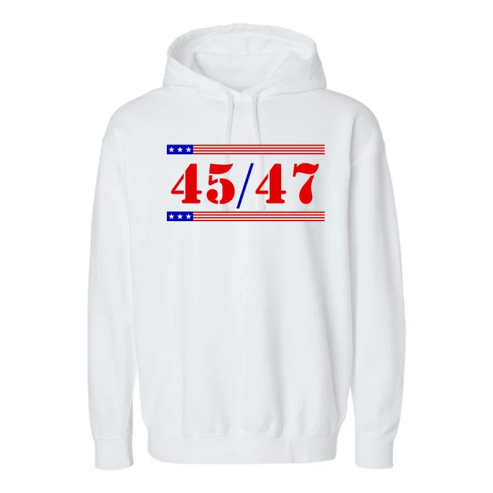 Trump 45/47 Trump 45 47 2024 Trump 2024 Garment-Dyed Fleece Hoodie