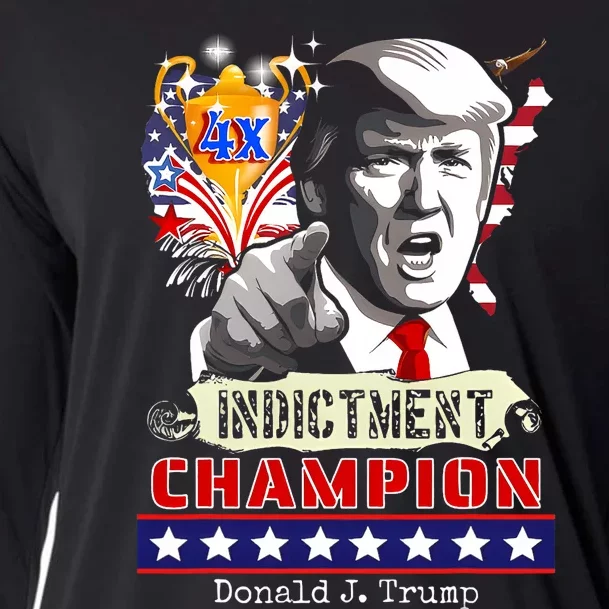 Trump 4 Time Indictment Champ Cooling Performance Long Sleeve Crew