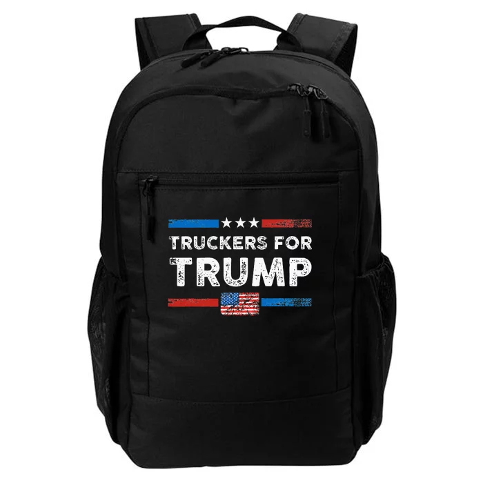 Truckers 4 Trump Truckers For Trump 2024 Us Flag Vintage Daily Commute Backpack