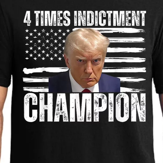 Trump 4 Time Indictment Champion Champ Not Guilty 2024 Pajama Set