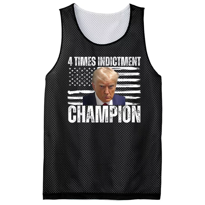 Trump 4 Time Indictment Champion Champ Not Guilty 2024 Mesh Reversible Basketball Jersey Tank